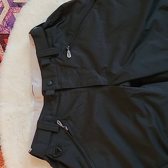 E 408 Black Insulated Thick Winter Snow Pants Outerwear Size Medium - Picture 5 of 15